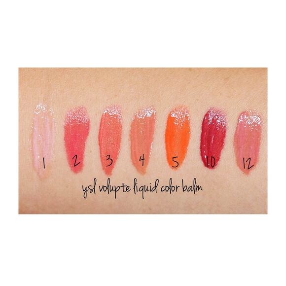 YSL Yves Saint Laurent Volupte Liquid Colour Lip Balm #12 Chase Me Nude NIB - Picture 9 of 11